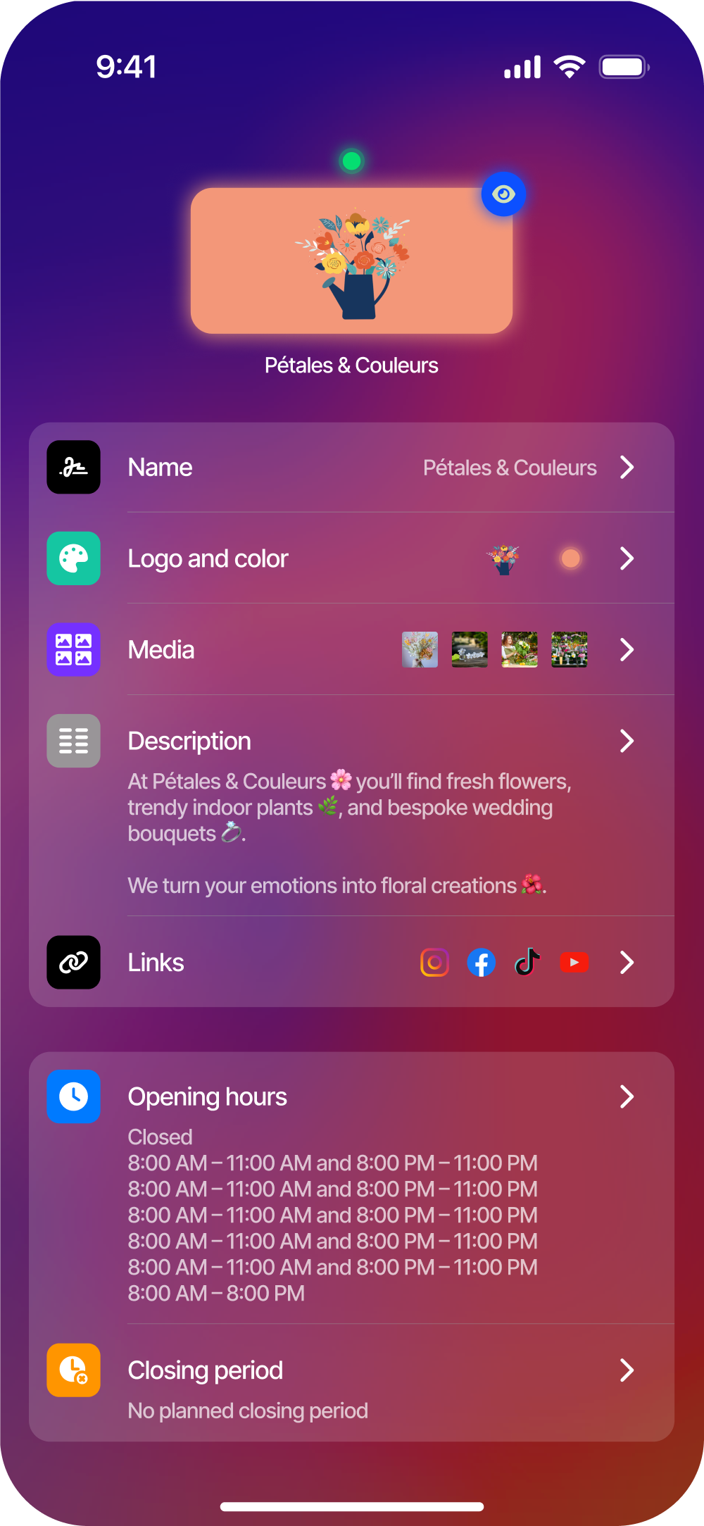 Card feature