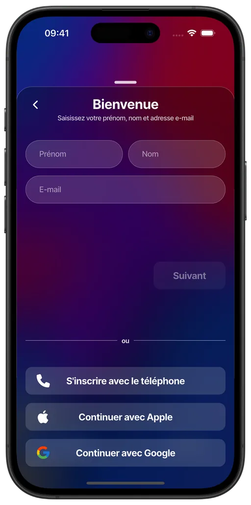 Create your individual account