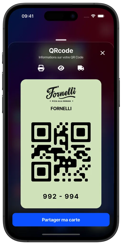 View your personalized QR Code