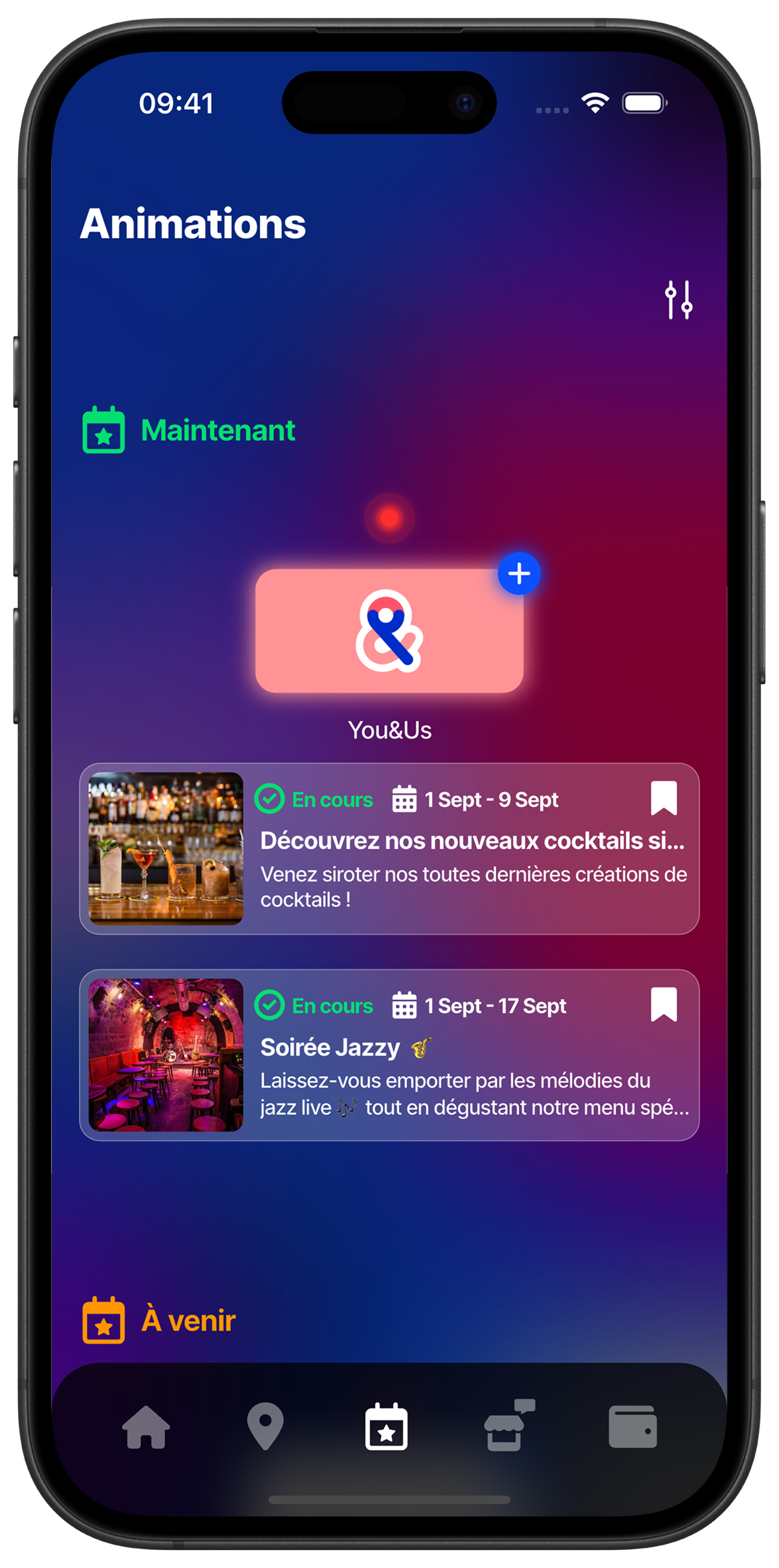 Your activities organized by status