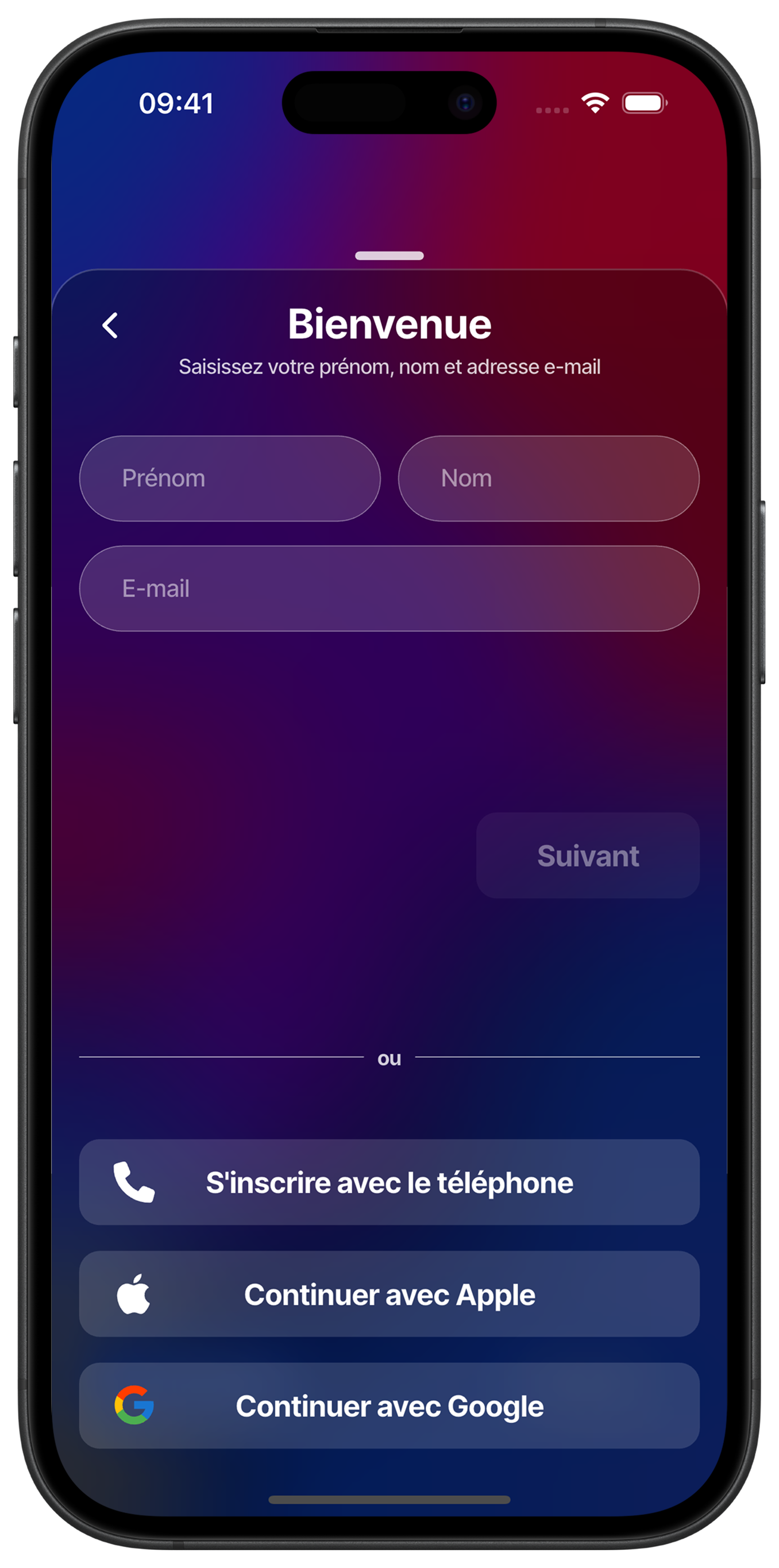 Create your individual account